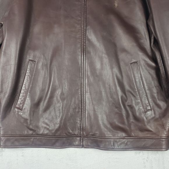 Polo Ralph Lauren Vintage Butter Soft Genuine Leather Jacket XL - Picture 8 of 16